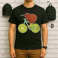 New Zealand Bicycle For Kiwi Fruit Lovers T-Shirt thumb 6