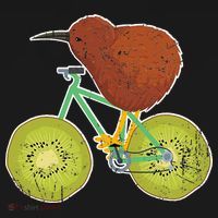 New Zealand Bicycle For Kiwi Fruit Lovers T-Shirt thumb 7