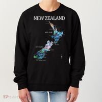 New Zealand Detailed Map Women's Sweatshirt thumb 0