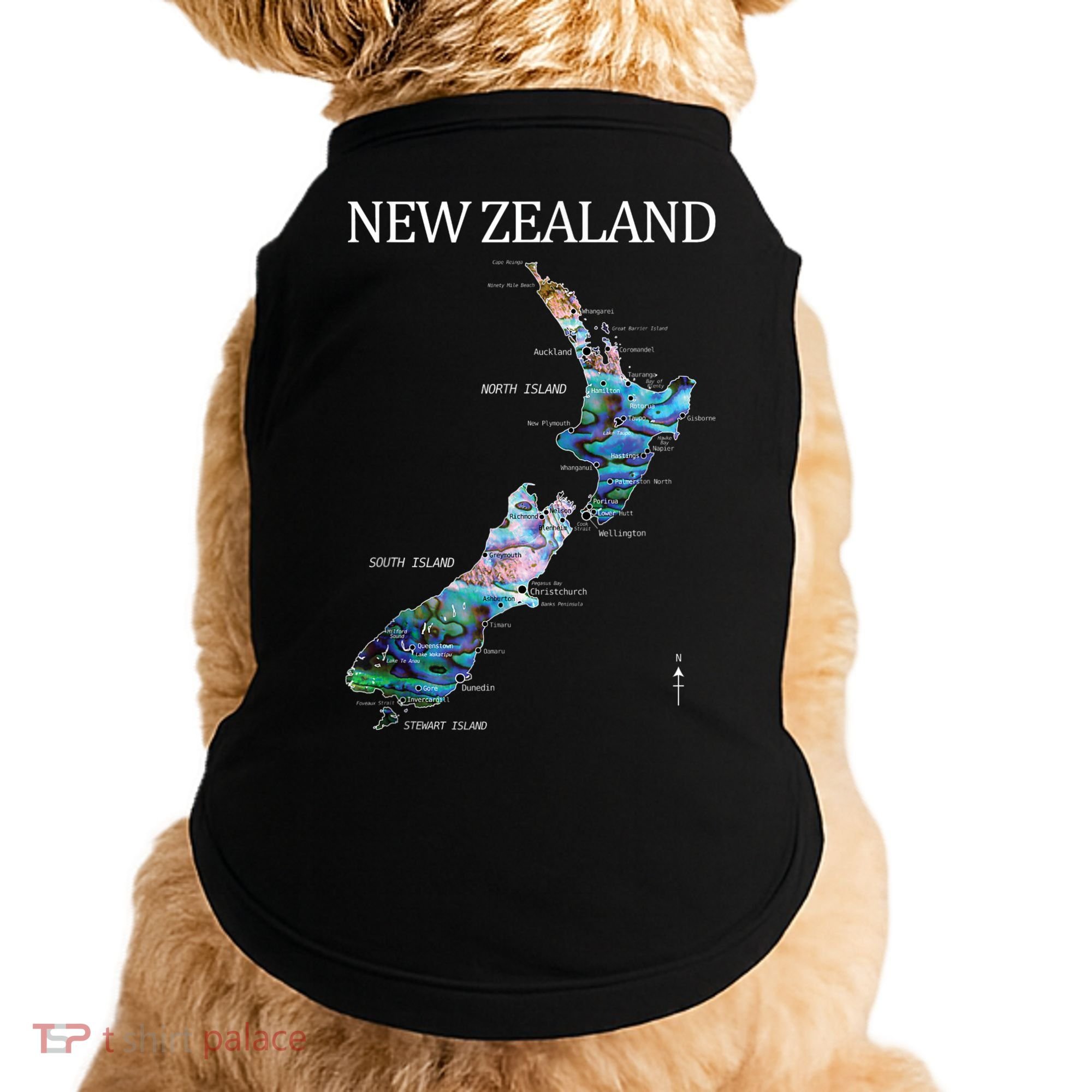 New Zealand Detailed Map Doggie Tank