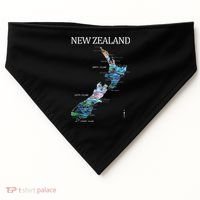 New Zealand Detailed Map USA-Made Doggie Bandana thumb 0