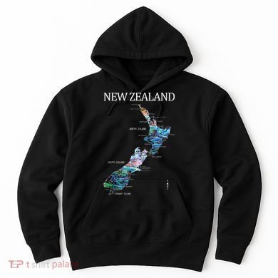 New Zealand Detailed Map Hoodie