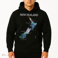 New Zealand Detailed Map Hoodie thumb 2