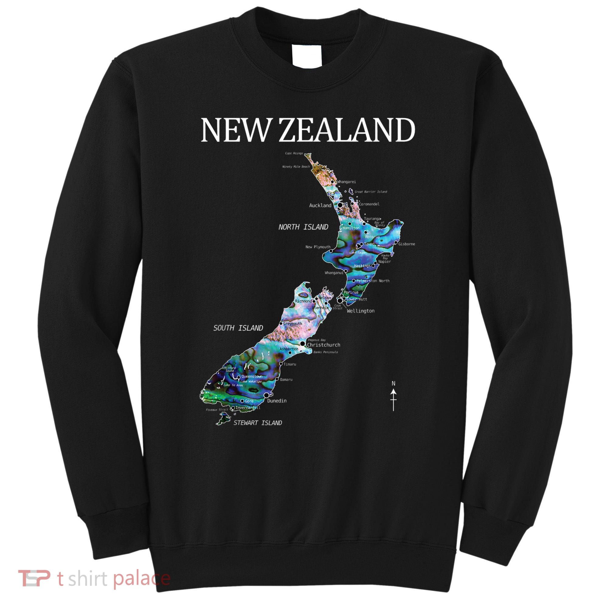 New Zealand Detailed Map Sweatshirt