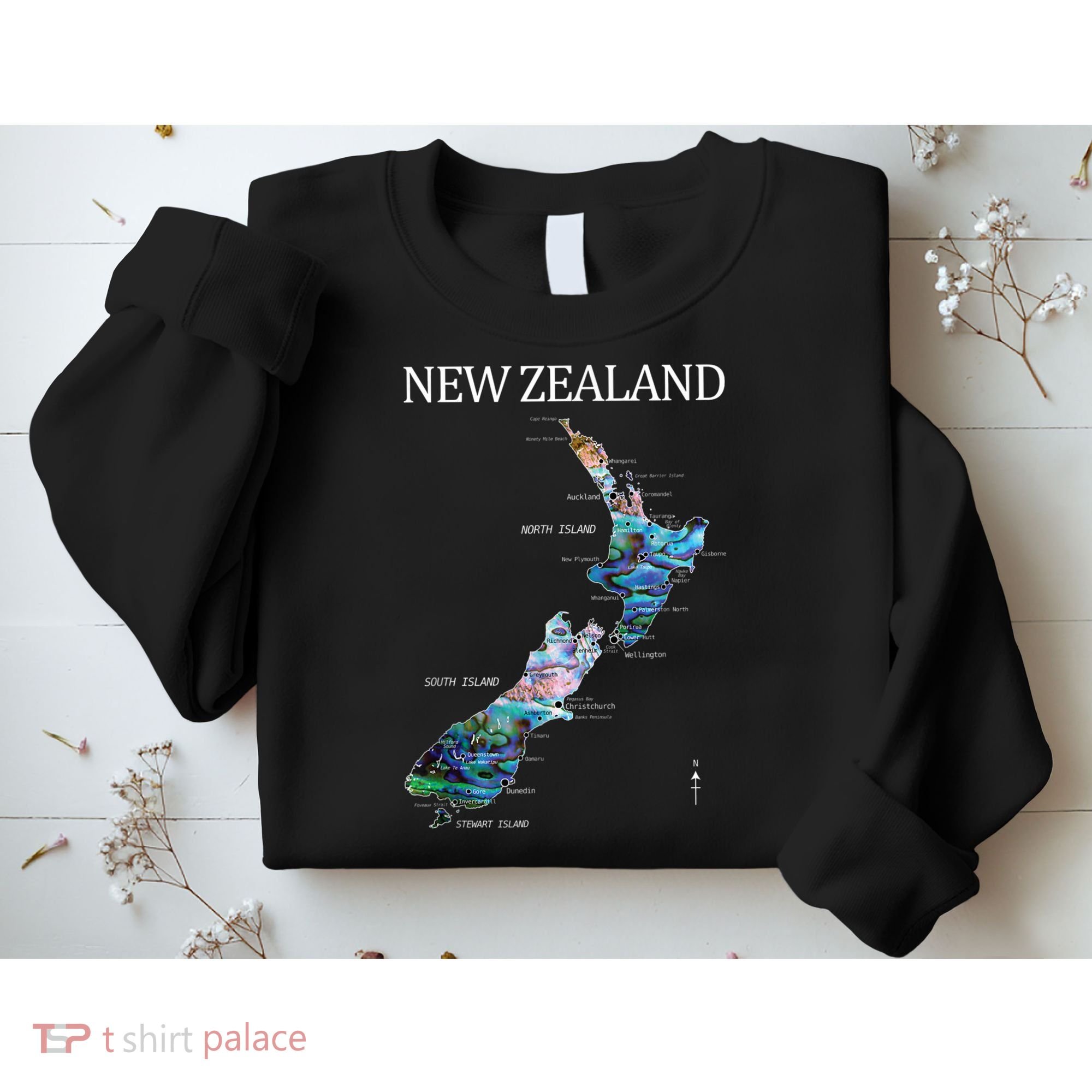 New Zealand Detailed Map Sweatshirt