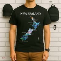 New Zealand Detailed Map T-Shirt thumb 6