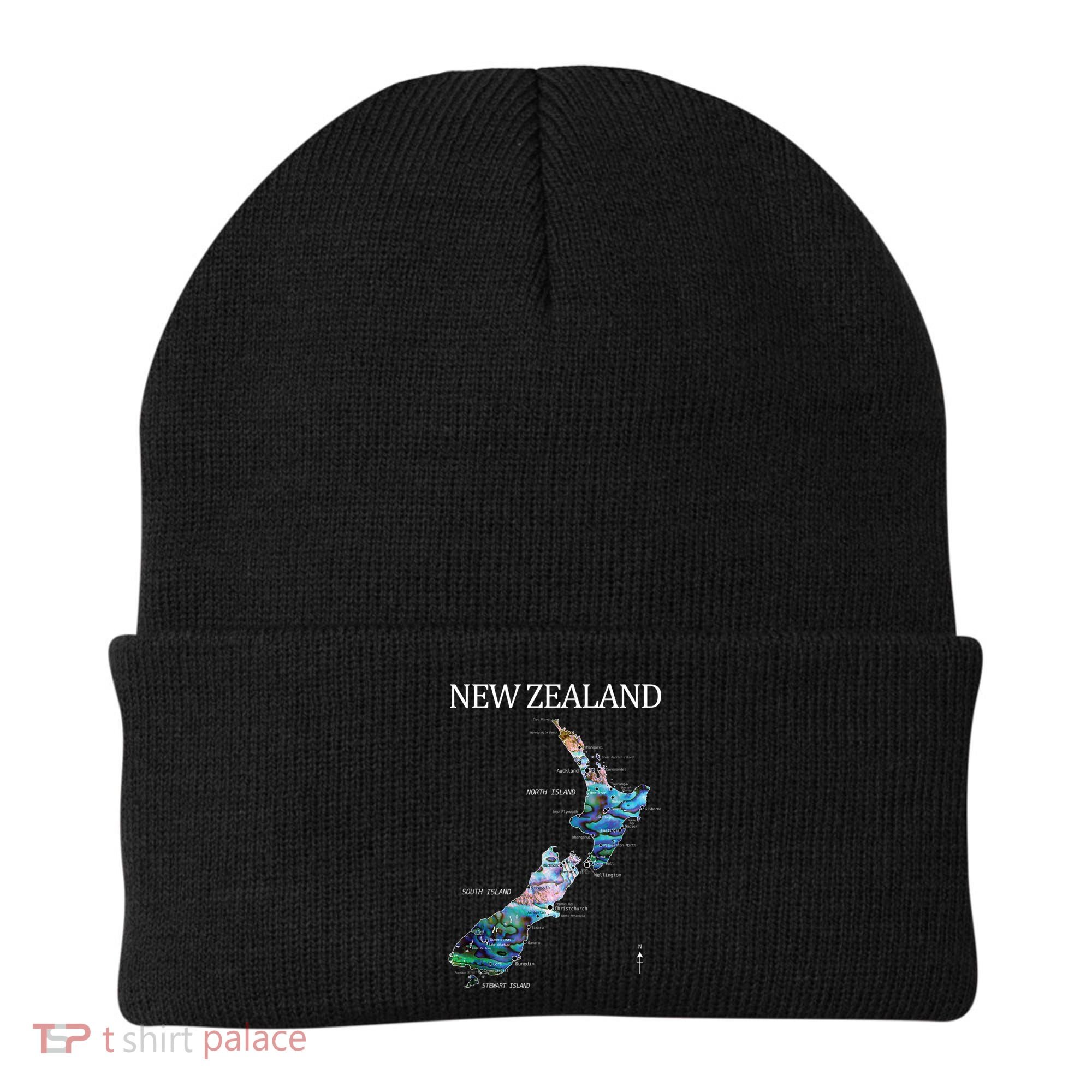 New Zealand Detailed Map Beanie