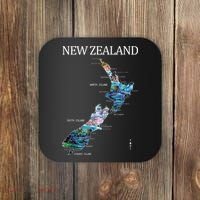 New Zealand Detailed Map Coaster thumb 0
