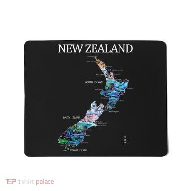 New Zealand Detailed Map Mousepad