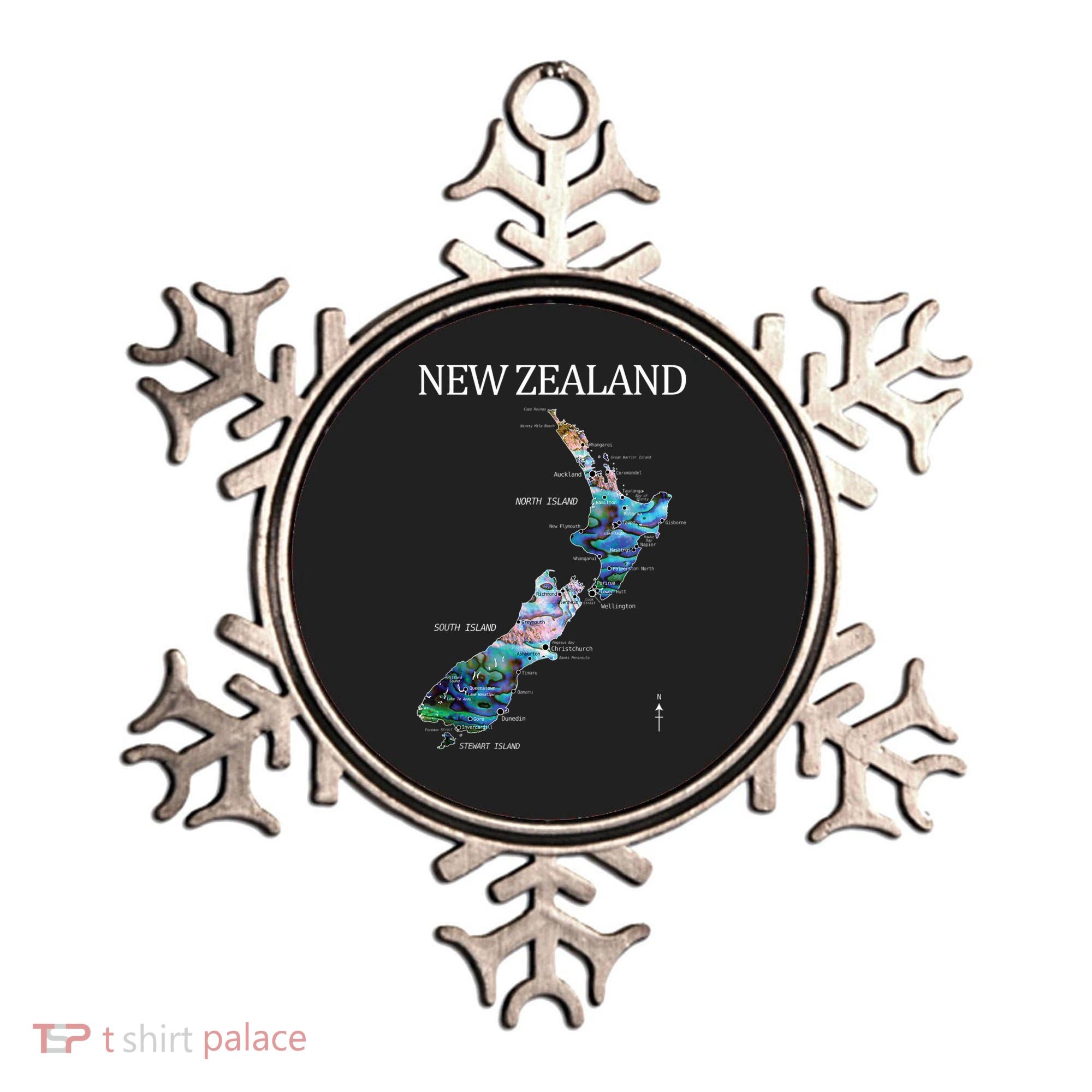 New Zealand Detailed Map Ornament