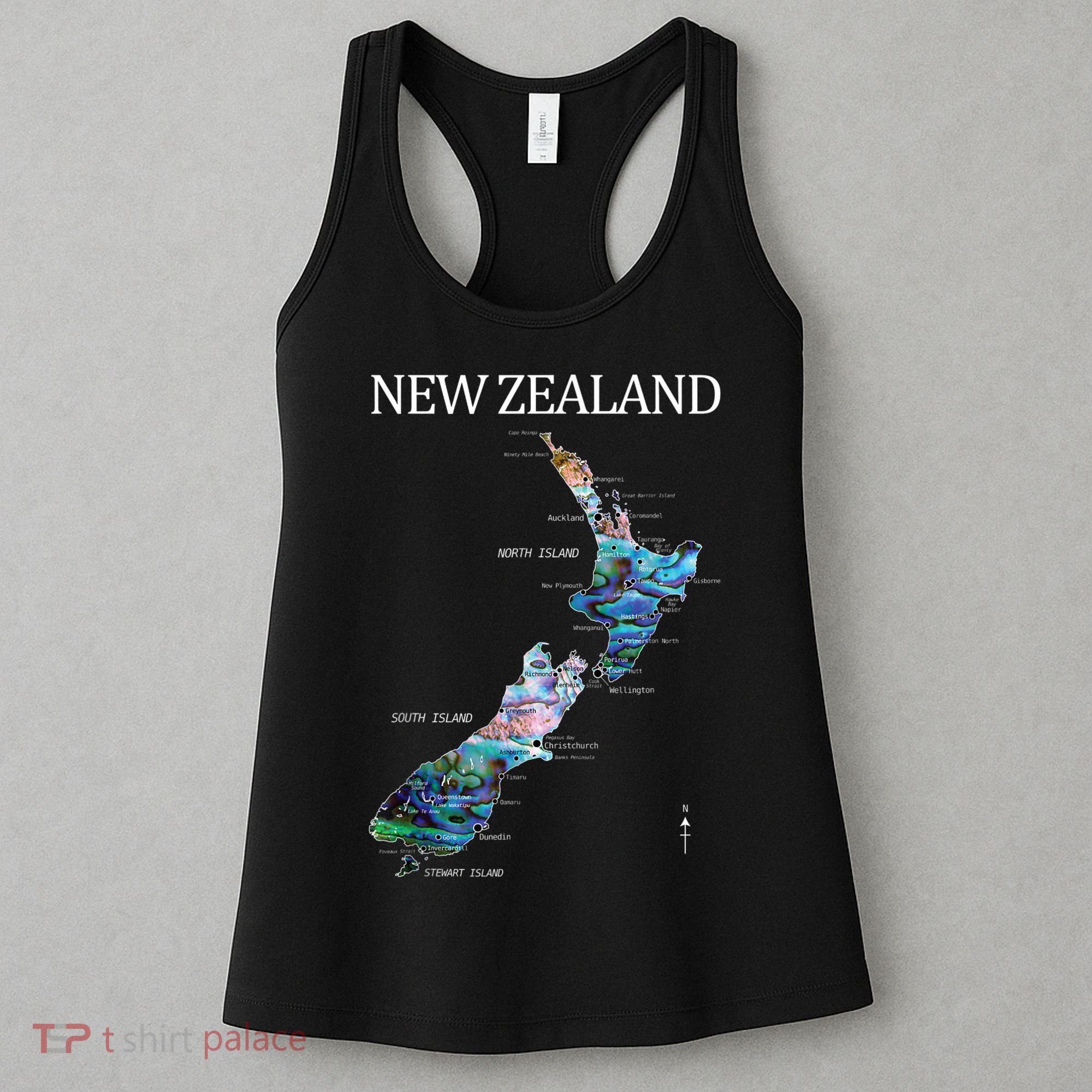 New Zealand Detailed Map Women's Tank Top