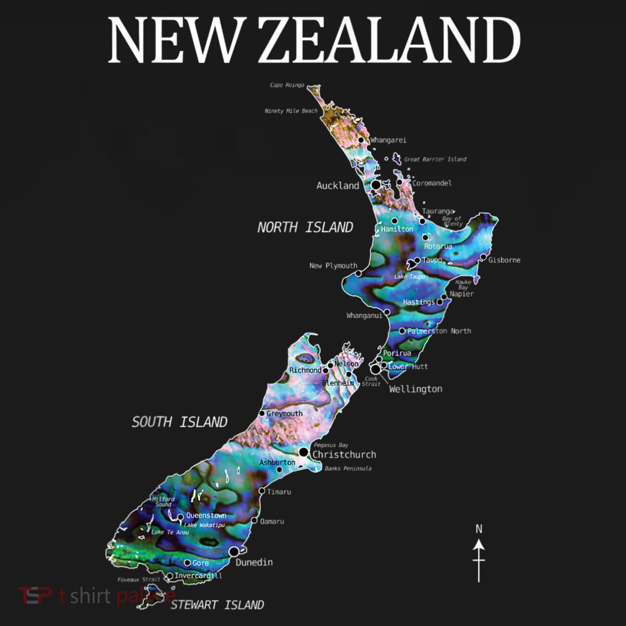 New Zealand Detailed Map Women's Tank Top
