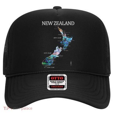 New Zealand Detailed Map Hat