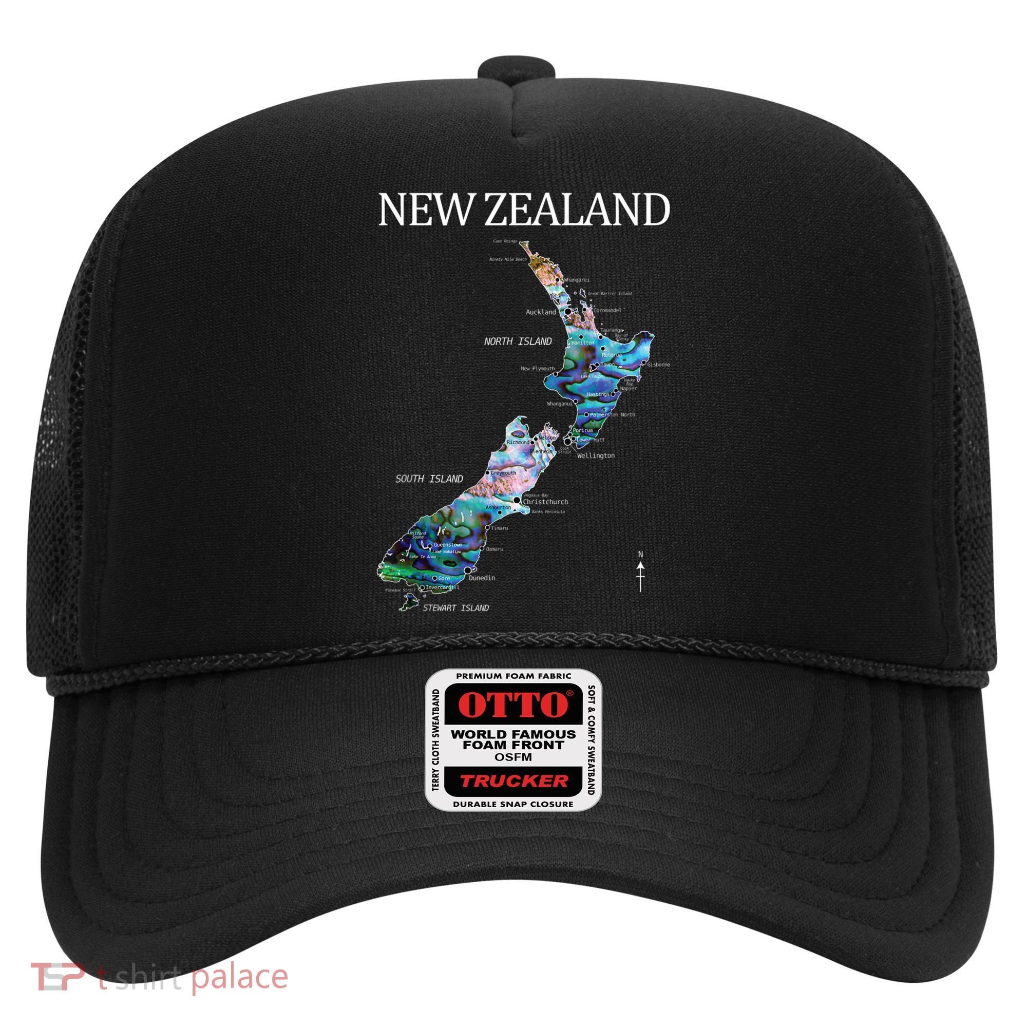 New Zealand Detailed Map Hat