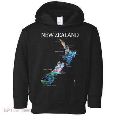 New Zealand Detailed Map Toddler Hoodie