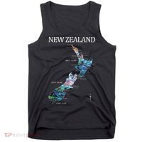 New Zealand Detailed Map Tank Top thumb 0