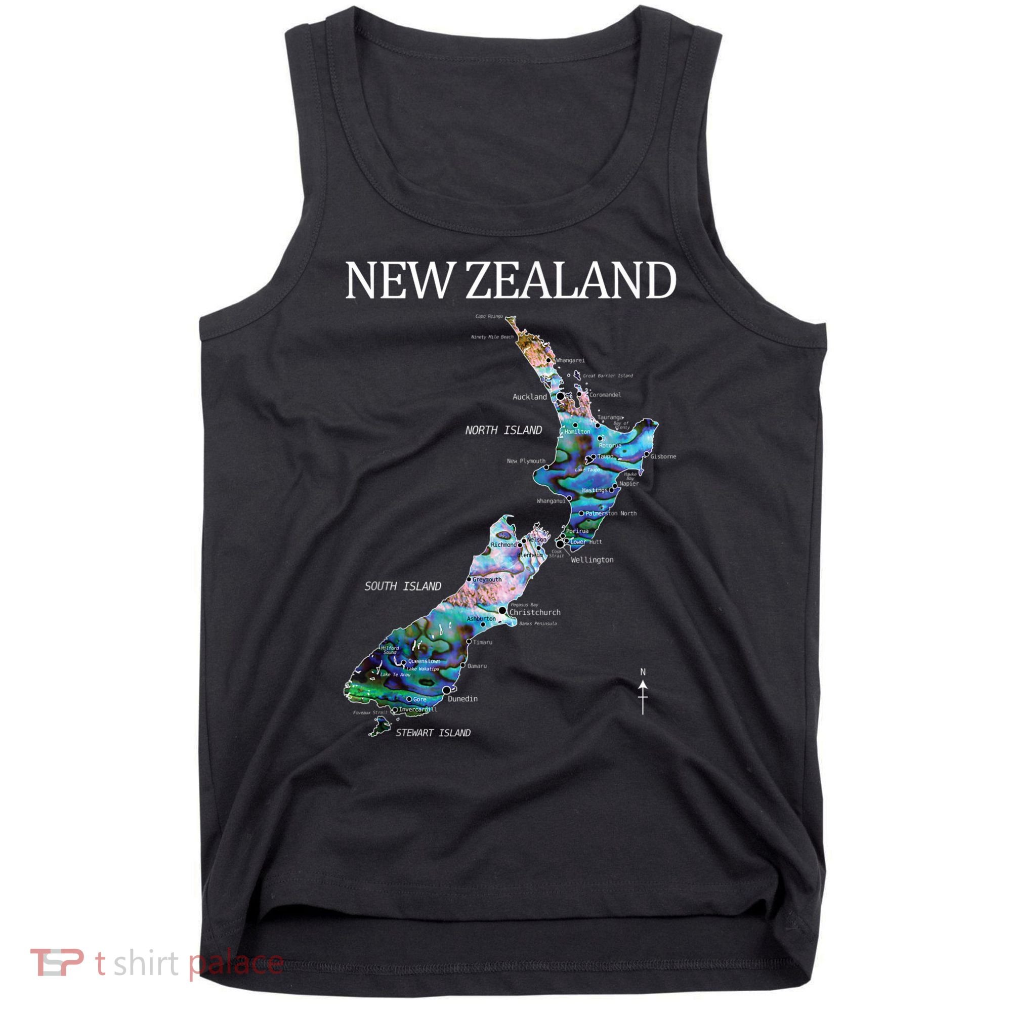 New Zealand Detailed Map Tank Top