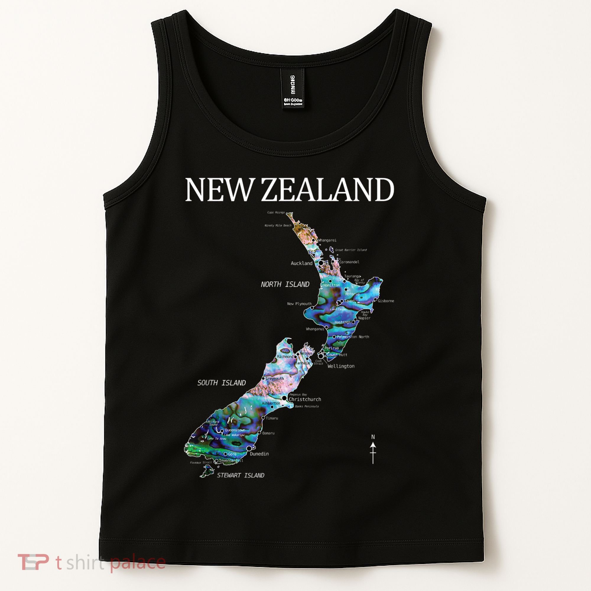 New Zealand Detailed Map Tank Top