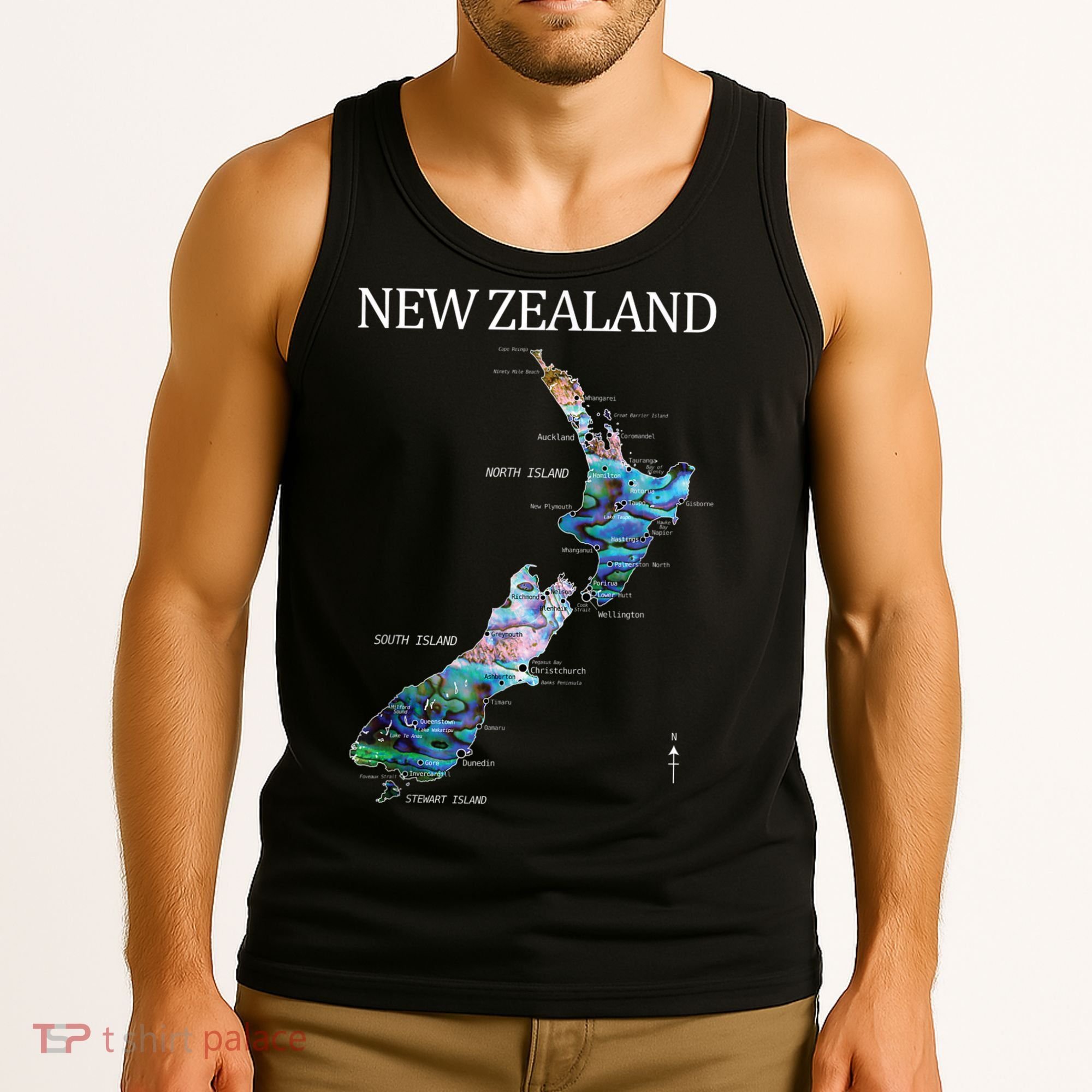 New Zealand Detailed Map Tank Top