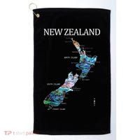 New Zealand Detailed Map Golf Towel thumb 0