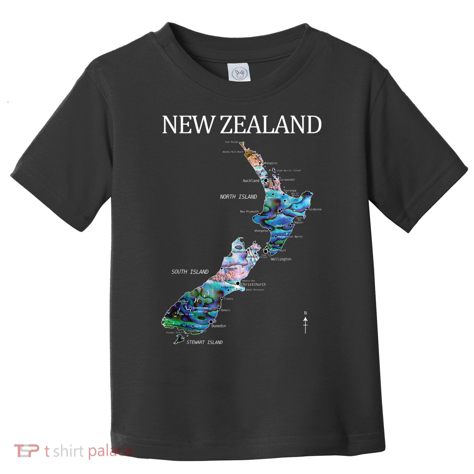 New Zealand Detailed Map Toddler T-Shirt