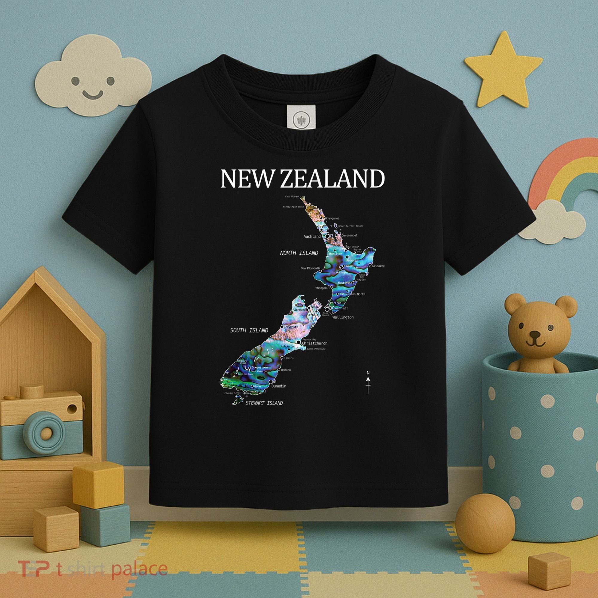 New Zealand Detailed Map Toddler T-Shirt