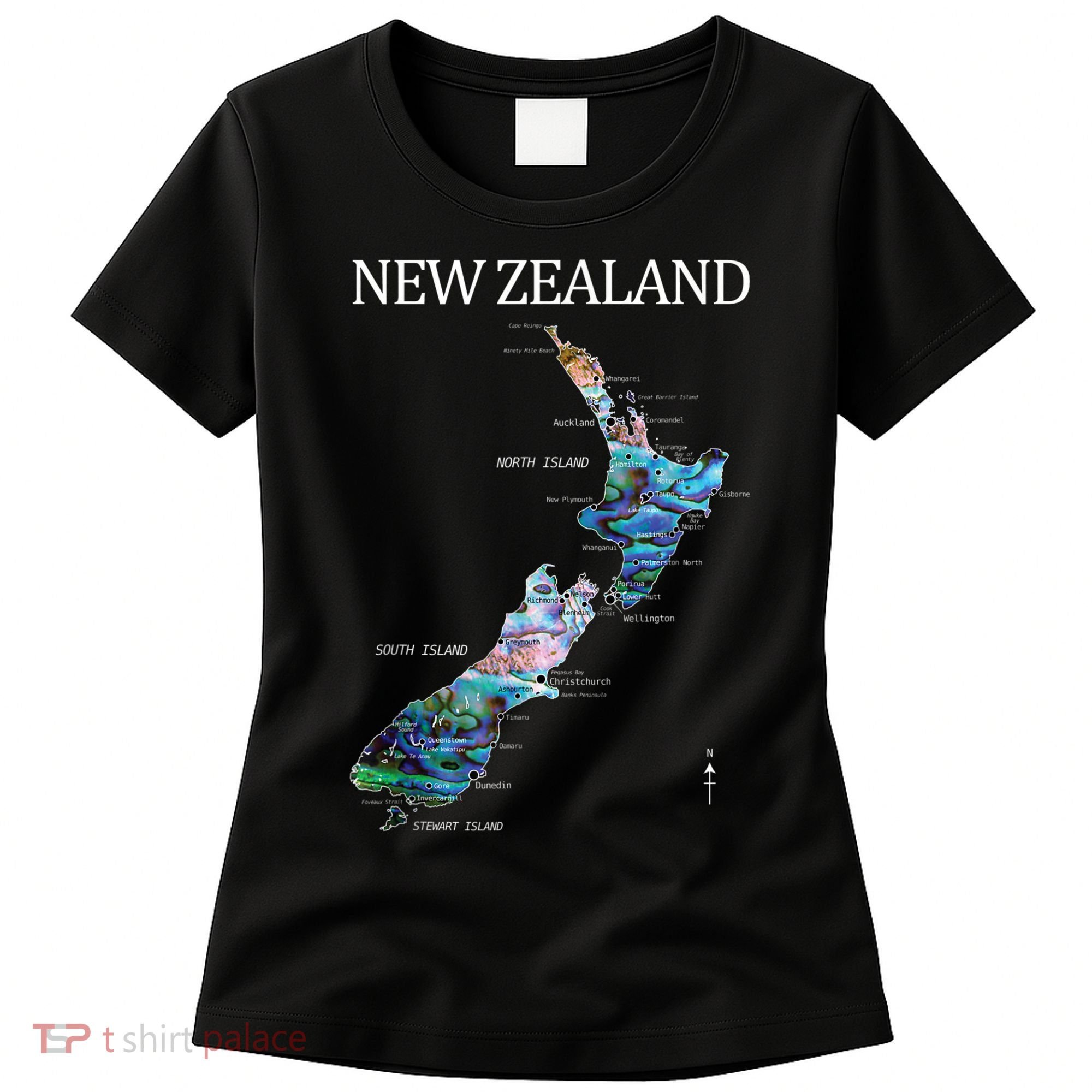 New Zealand Detailed Map Women's T-Shirt