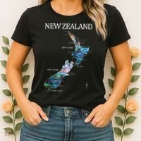 New Zealand Detailed Map Women's T-Shirt thumb 2