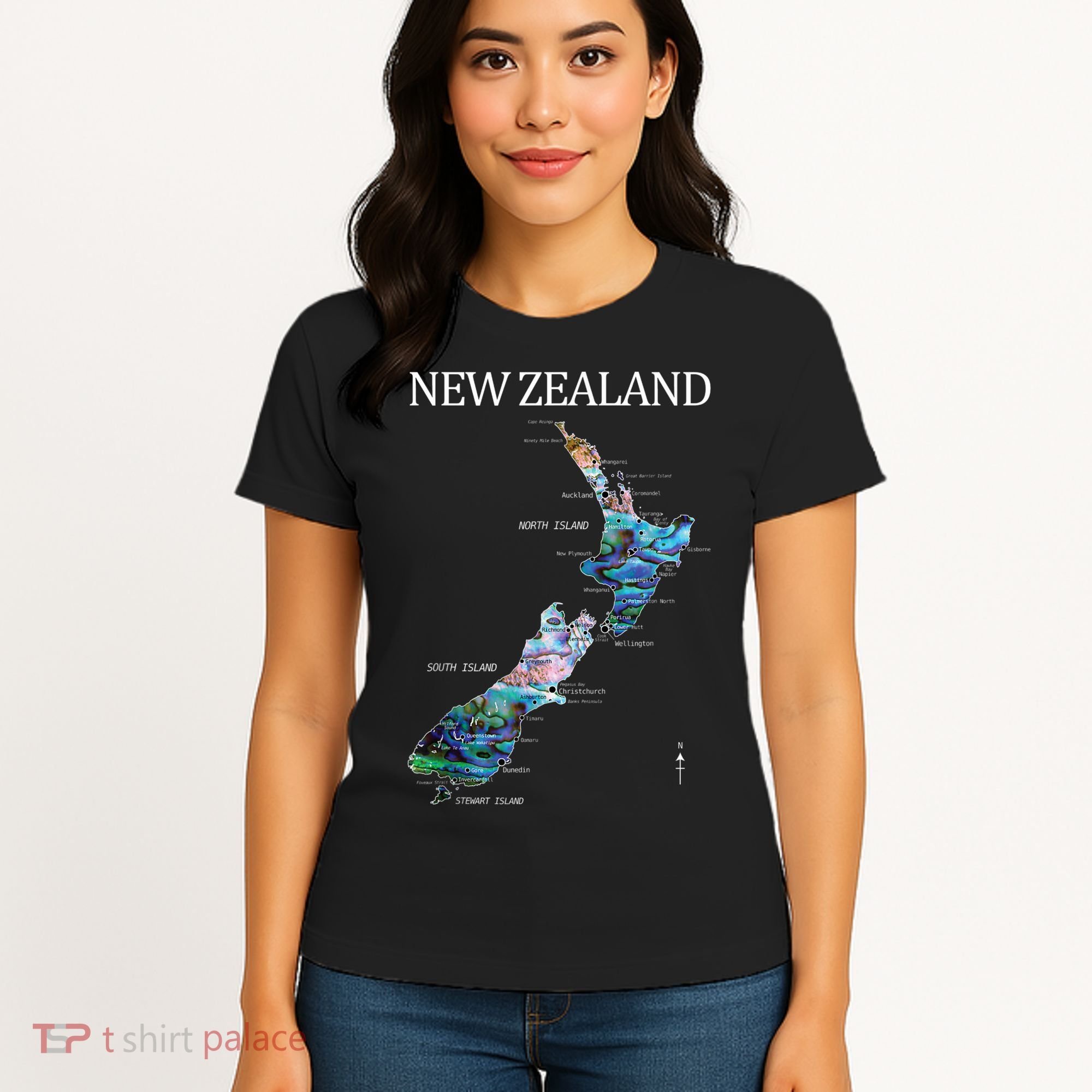 New Zealand Detailed Map Women's T-Shirt