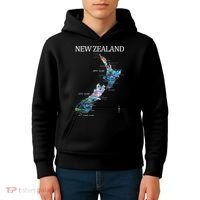 New Zealand Detailed Map Kids Hoodie thumb 4