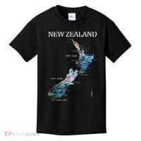New Zealand Detailed Map Kids T-Shirt thumb 0