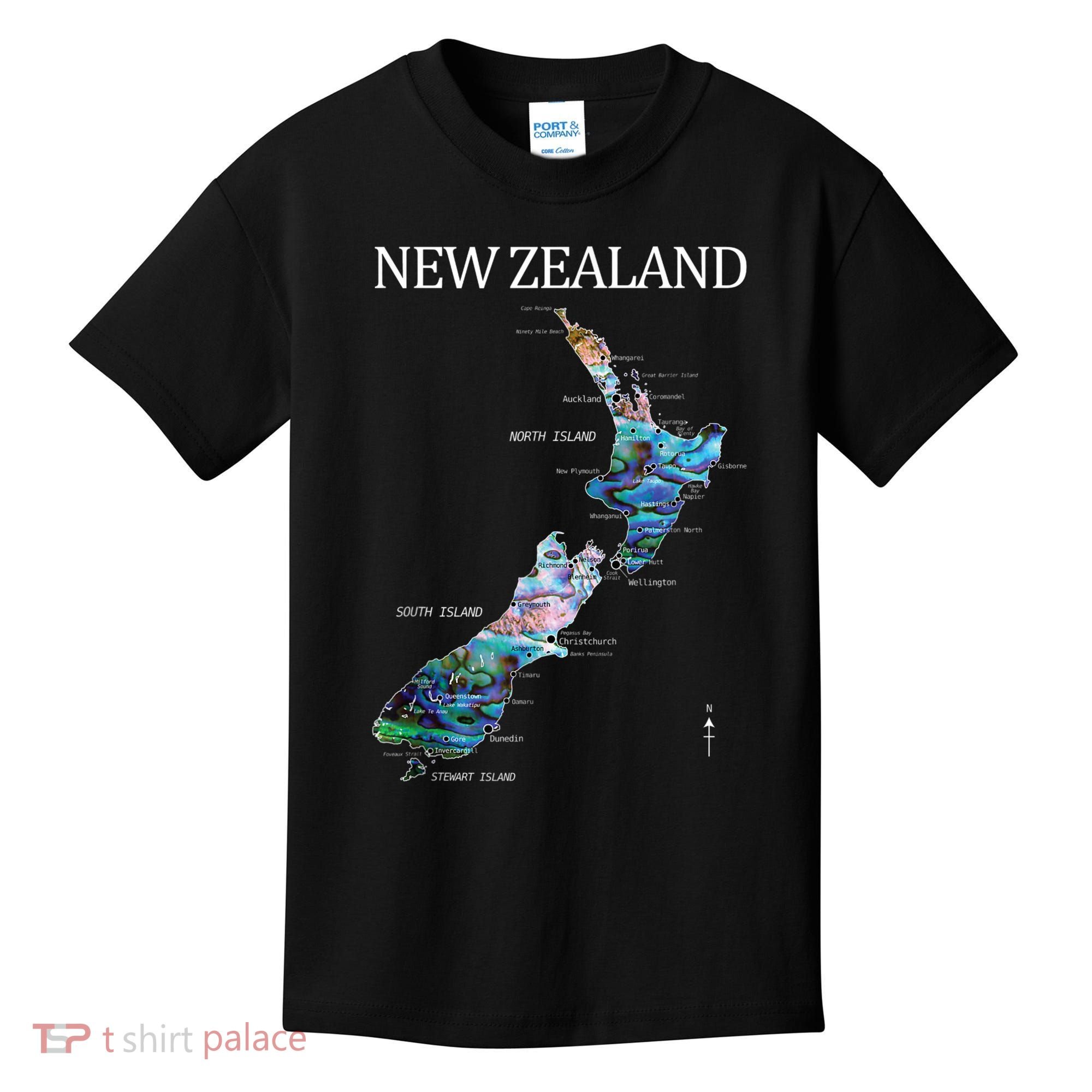 New Zealand Detailed Map Kids T-Shirt