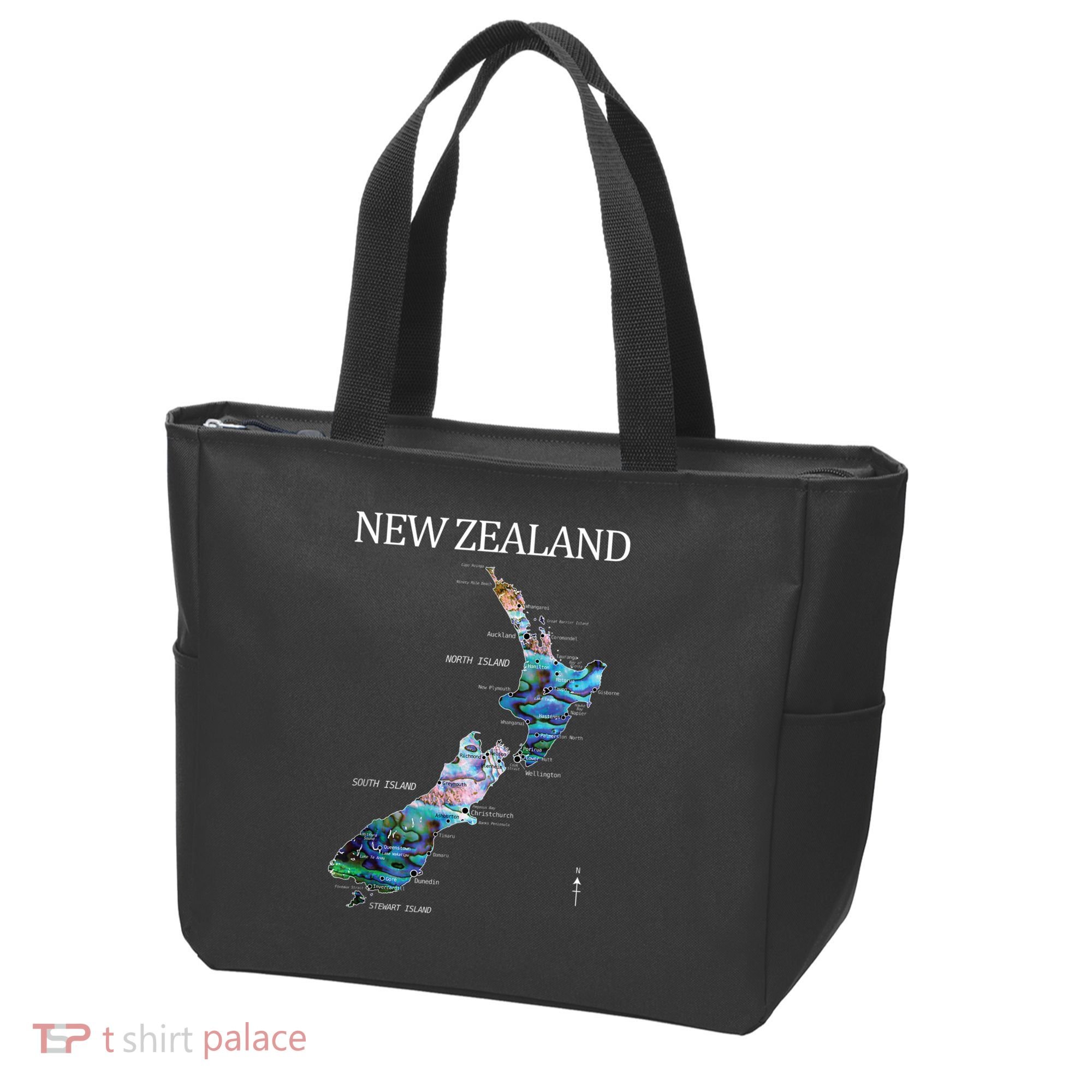 New Zealand Detailed Map Tote Bag