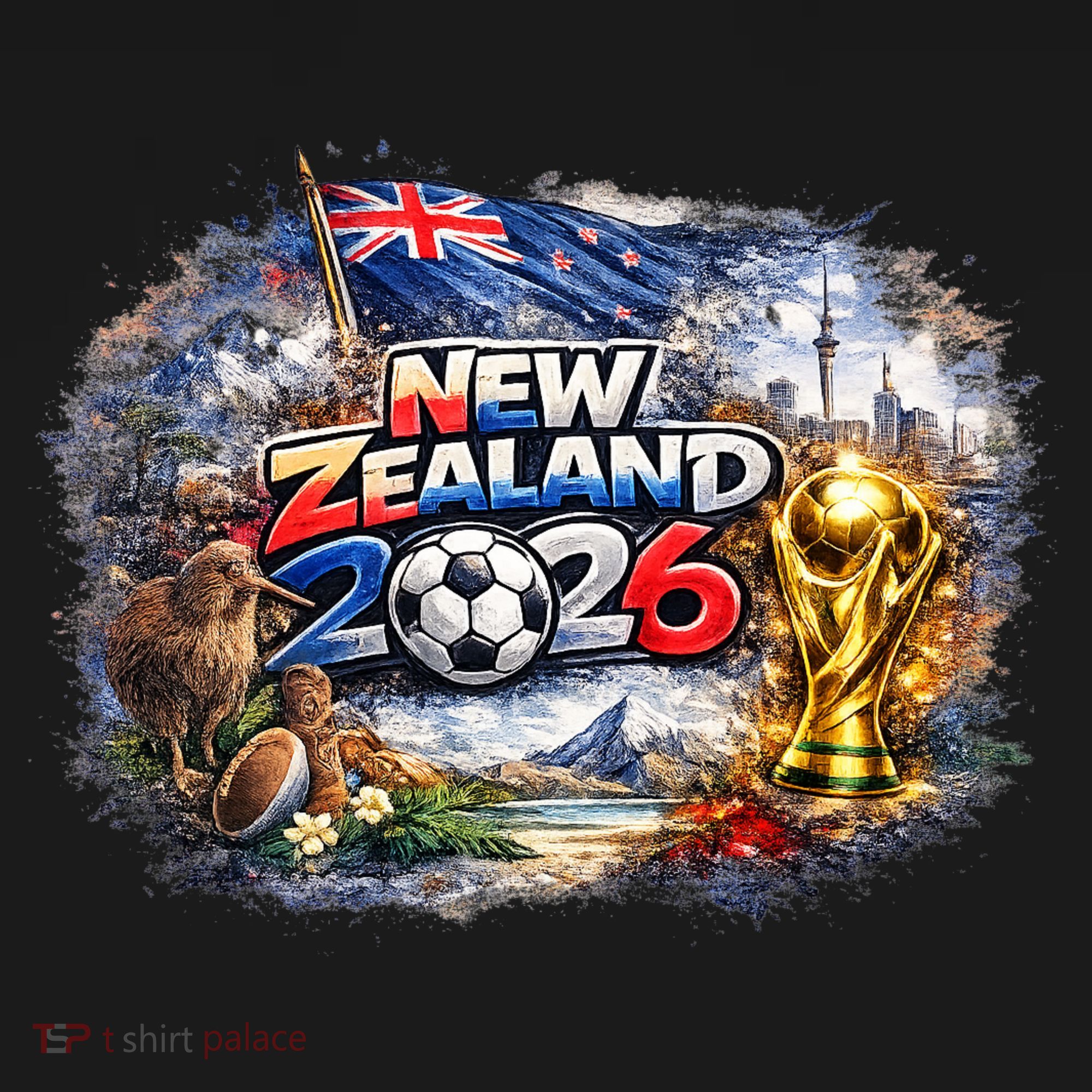 NEW ZELAND North America Soccer Tournament 2026 T-Shirt