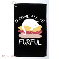 O Come All Ye Furful Golf Towel thumb 0