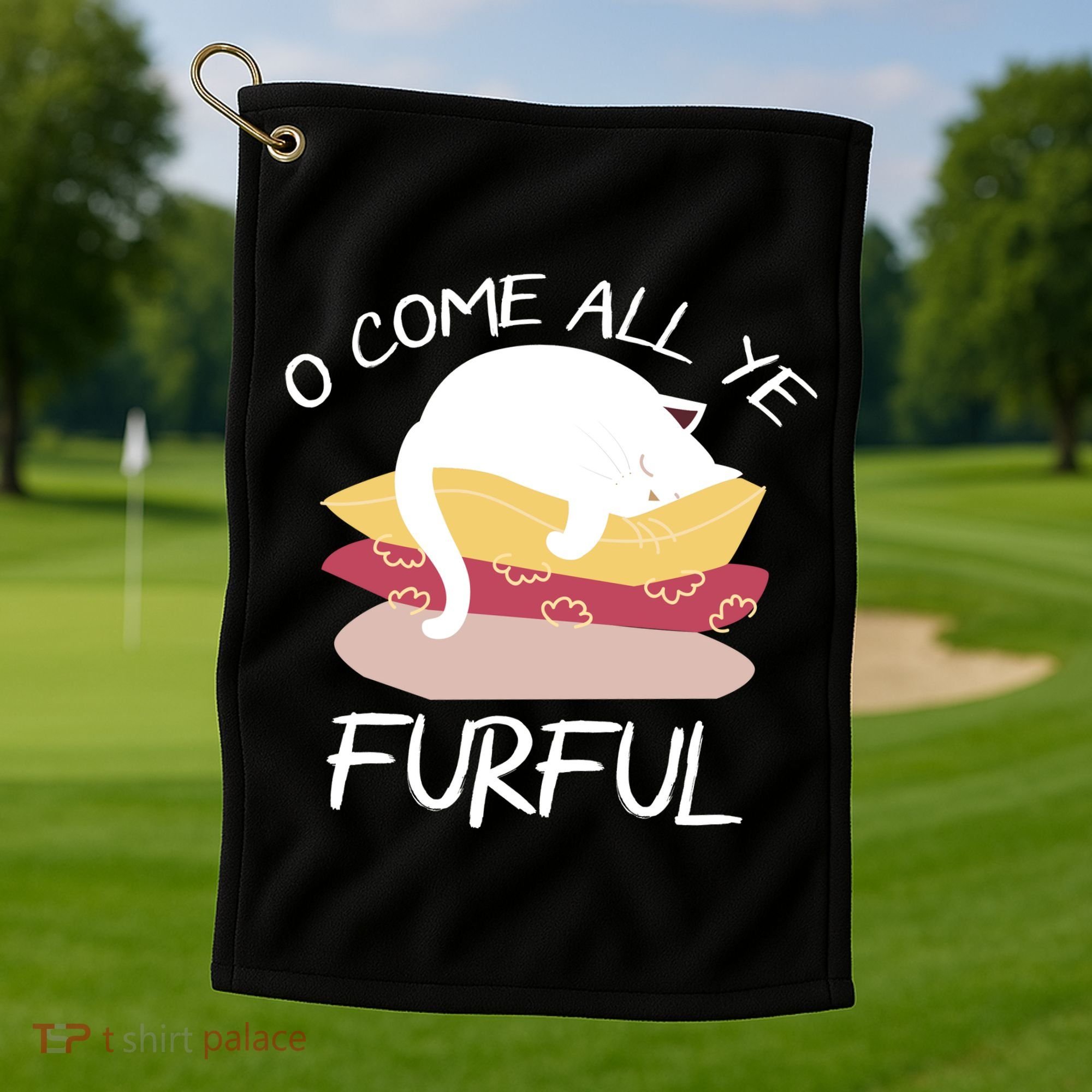 O Come All Ye Furful Golf Towel