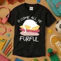 O Come All Ye Furful Kids T-Shirt thumb 3