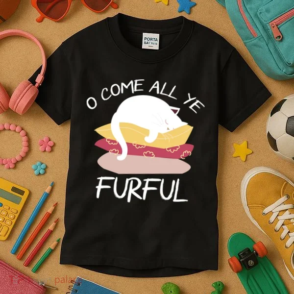 O Come All Ye Furful Kids T-Shirt