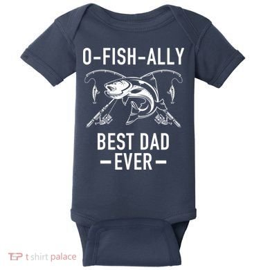 O-Fish-Ally Best Dad Ever Baby Bodysuit