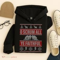 O Scrum All Ye Faithful Ugly Christmas Sweater Hoodie thumb 4