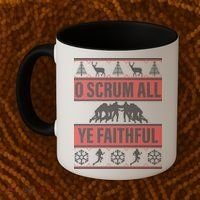 O Scrum All Ye Faithful Ugly Christmas Sweater Coffee Mug thumb 2