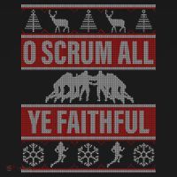 O Scrum All Ye Faithful Ugly Christmas Sweater Mousepad thumb 1