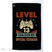 Officialnager 13th Birthday Level 13 Unlocked Golf Towel thumb 0