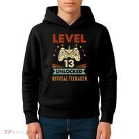Officialnager 13th Birthday Level 13 Unlocked Kids Hoodie thumb 4
