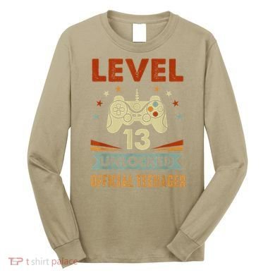 Officialnager 13th Birthday Level 13 Unlocked Long Sleeve Shirt