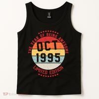 Oct 1995 Birthday The Year Of Being Awesome Gift Tank Top thumb 2