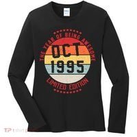 Oct 1995 Birthday The Year Of Being Awesome Gift Women's Long Sleeve Shirt thumb 0