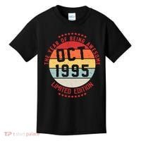 Oct 1995 Birthday The Year Of Being Awesome Gift Kids T-Shirt thumb 0
