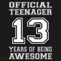 .O.fficial 13th Birthday Celebration Gifts for Teenagers T-Shirt thumb 7