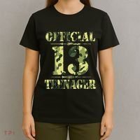 Officialnagern 13th Birthday Thirteen Camo Hunting T-Shirt thumb 4